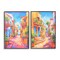 Stupell Industries Quaint Mediterranean Village 2 pc Framed Giclee Wall Art Set Design by Andrea Haase